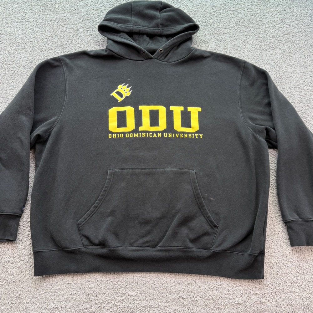JanSport Mens Ohio Dominican University ODU Hoodie Black Yellow XXL FA13 T100